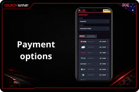 Payment options QuickWin